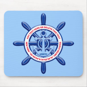 Any Sea Port, Ship, Country Customisable, Travel Mouse Mat