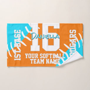 ANY team colors softball baseball athlete name Hand Towel