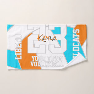 ANY team colors volleyball athlete name Hand Towel