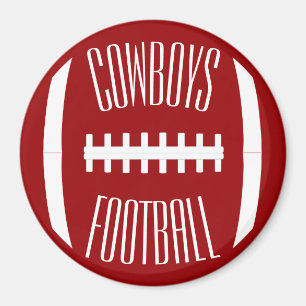 Any Team Colour & Custom Text Football Sport Coach Magnet