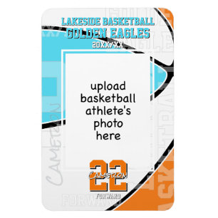 ANY team colours basketball athlete photo Magnet
