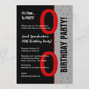 Any TEEN or TWEEN Birthday Modern Silver Black A1Z Invitation