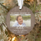 Any Text 2 Photo Memorial Simple Rustic Faux Wood