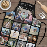 Any Text Family Photo Collage Grandma Black White Apron<br><div class="desc">Celebrate the simple joys of family and grandkids with an elegant custom photo collage black and white apron. Pictures and all text are simple to customise. Quote that reads "My Favourite People Call Me Grandma" can be personalised for Nana, Grammy, Granny, Gigi, Mummy, Mama, Auntie, etc. (IMAGE PLACEMENT TIP: An...</div>