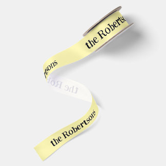 Any Text Name or Surname Personalised Satin Ribbon