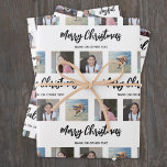 Any Text Photo Collage Simple Brushed Christmas Wrapping Paper Sheet<br><div class="desc">Celebrate the simple joys of the holidays with stylish custom photo collage Christmas wrapping paper sheets. The pictures and all wording on this template are easy to personalise. Change "Merry Christmas" and "Joyful Wishes" to "Happy Holidays, Seasons Greetings, " or other text of your choice. An additional line of text...</div>
