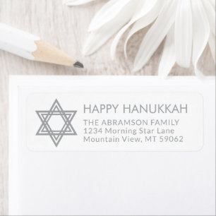 Any Text Star of David Hanukkah Return Address