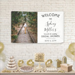 Any Theme Bridal Shower Elegant Photo Welcome Banner<br><div class="desc">Welcome guests to a stylish bridal shower celebration with an elegant custom photo party banner. Picture and all text are simple to personalise. The "brunch & bubbly" party theme can easily be deleted or changed to another idea such as backyard bliss, garden tea party, french boho chic, Miss to Mrs,...</div>