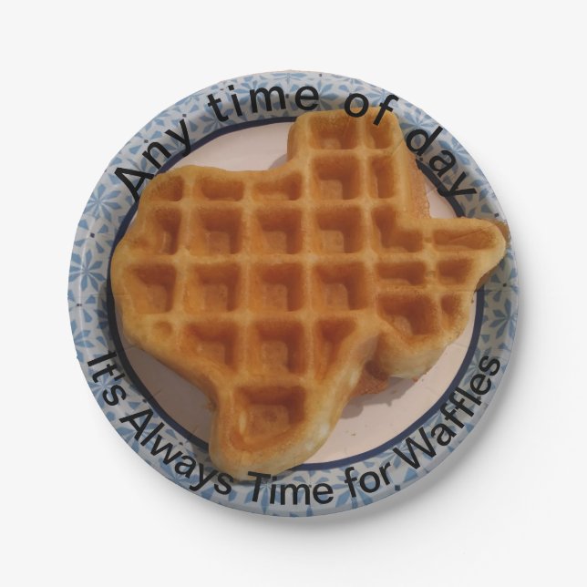 Any Time of Day Waffle Paper plate (Front)