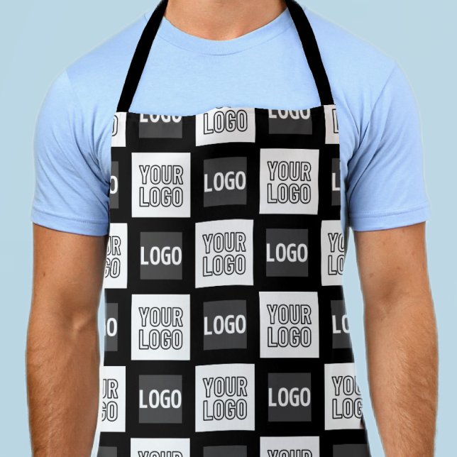 Any Two Logos or Images Repeating Pattern Apron (Creator Uploaded)