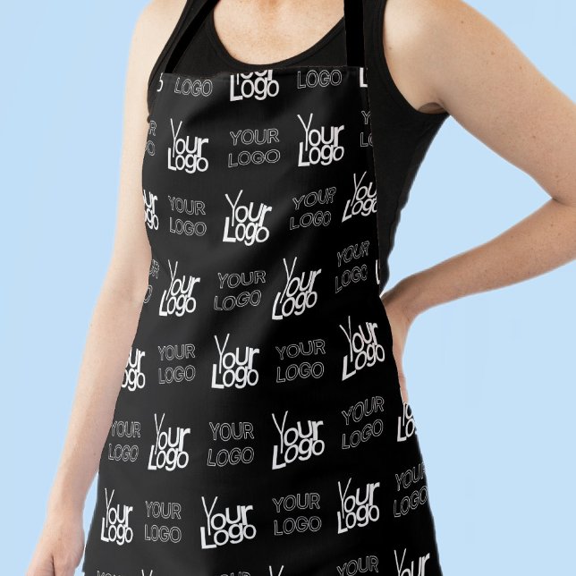 Any Two Logos or Images Repeating Pattern Apron (Creator Uploaded)