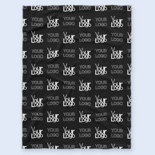 Any Two Logos or Images Repeating Pattern Fleece Blanket (Creator Uploaded)