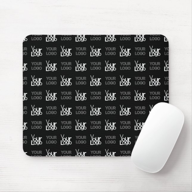 Any Two Logos or Images Repeating Pattern Mouse Mat (With Mouse)