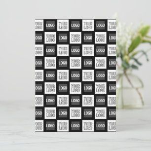 Any Two Logos or Images Repeating Pattern Thank You Card