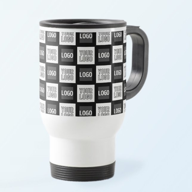 Any Two Logos or Images Repeating Pattern Travel Mug (Creator Uploaded)