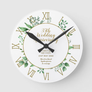 ANY Wedding Anniversary Gift - Personalised Round Clock