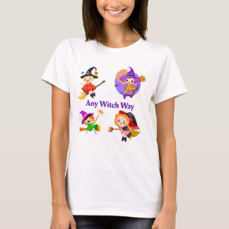 Any Witch Way Cute Witches Halloween  T-Shirt