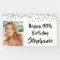 Any Year Birthday Silver Confetti Brush Script