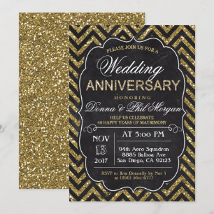 ANY YEAR - CHALK Wedding Anniversary Invitation