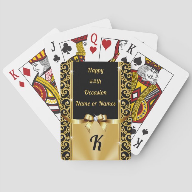 Any YEAR, Cheap Birthday Gifts, Anniversary Gift,  Playing Cards (Back)
