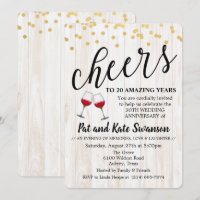 ANY YEAR - Cheers Wine Anniversary Invitation