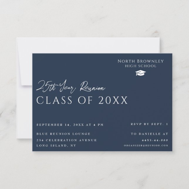 Any Year Class Reunion Design Invitation (Front)