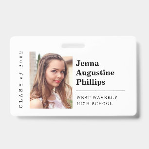 Any Year Class Reunion Name Badge / Tag with Photo ID Badge