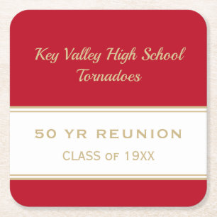 Any Year Custom Class Reunion party Paper Coaster