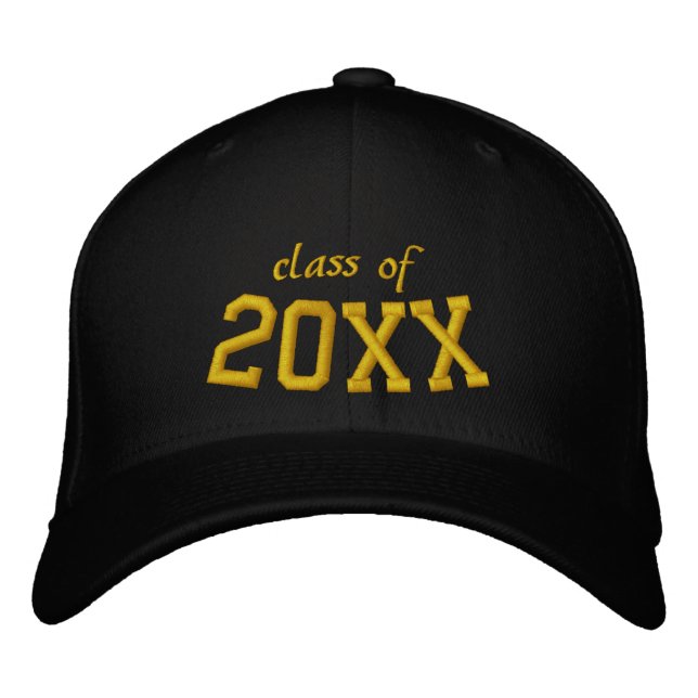 Any Year Custom Embroidered Graduation Hat (Front)