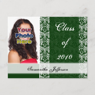 Any Year~ Damask Lace Photo Custom Graduation Invitation