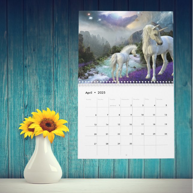 Any Year Enchanting Unicorn Family Foals Fantasy Calendar (Creator Uploaded)