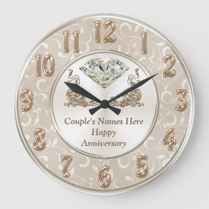 ANY YEAR Gorgeous Personalised Anniversary Gifts Large Clock