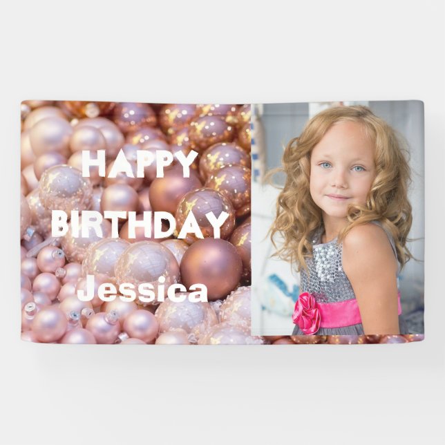 Any Year Happy Birthday Sparkle Banner (Horizontal)