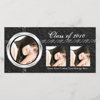 Any Year~ Hot Black Announcement Photo Card