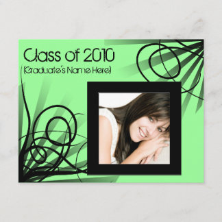 Any Year ~ Hot Green Photo Graduation/Party Invite