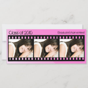 Any Year ~ Hot Pink Film Graduation Announcement
