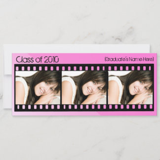 Any Year ~ Hot Pink Film Graduation Announcement