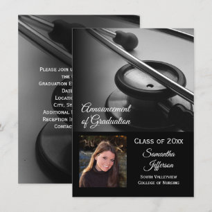 Any Year- Medical School, Nursing Photo Graduation Invitation