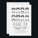 Any Year Minimalist  Level Up Gamer Birthday  Invitation<br><div class="desc">Any Year Minimalist Level Up Gamer Birthday Invitation</div>