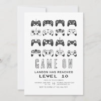 Any Year Minimalist  Level Up Gamer Birthday 
