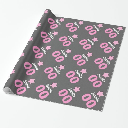 Any Year Modern Birthday Style Custom Name V22B1 Wrapping Paper