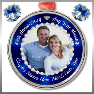 ANY YEAR, Personalised Anniversary Ornaments