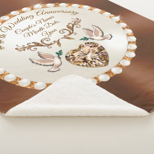 Any Year, Personalised Wedding Anniversary Gifts Sherpa Blanket