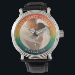 Any Year Retro Sunset Photo 1st Anniversary Watch<br><div class="desc">Are you looking for anniversary watch gift, an anniversary watch for men? Look at our Any Year Retro Sunset Photo 1st Anniversary! Whether you're marking a significant milestone in your relationship or expressing gratitude for everything, this 1 year anniversary gift idea is a beautiful choice for a 1st anniversary gift....</div>