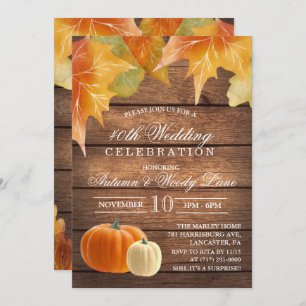 ANY YEAR - Rustic Wedding Anniversary Invitation
