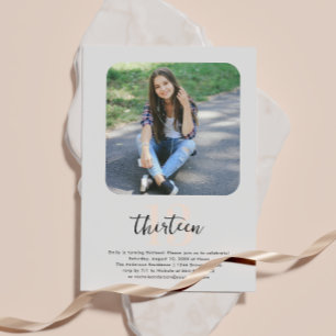 Any Year   Simple Photo Birthday Party Invitation