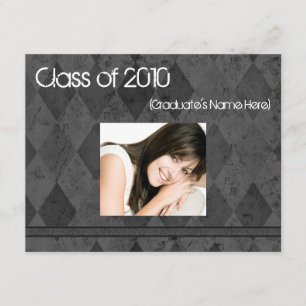 ANY YEAR Sleek Black Graduation Announcement