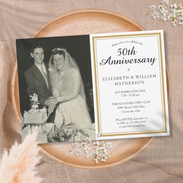 Any Year Together Wedding Photo Anniversary Invitation (Creator Uploaded)