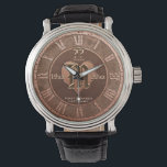 Any Year Vintage Copper Look Wedding Anniversary Watch<br><div class="desc">Customise this beautiful vintage copper look anniversary gift. Personalise it to make it the perfect gift for an anniversary. Designed to look like copper. Artwork by Amelia Carrie</div>