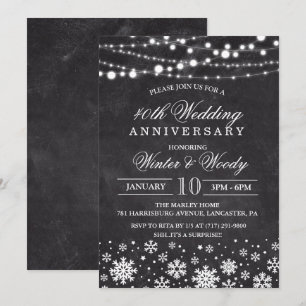 ANY YEAR - Wedding Anniversary Chalk Invitation